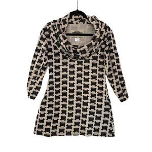 Effie's Heart Type Writer Print tunic top, size M